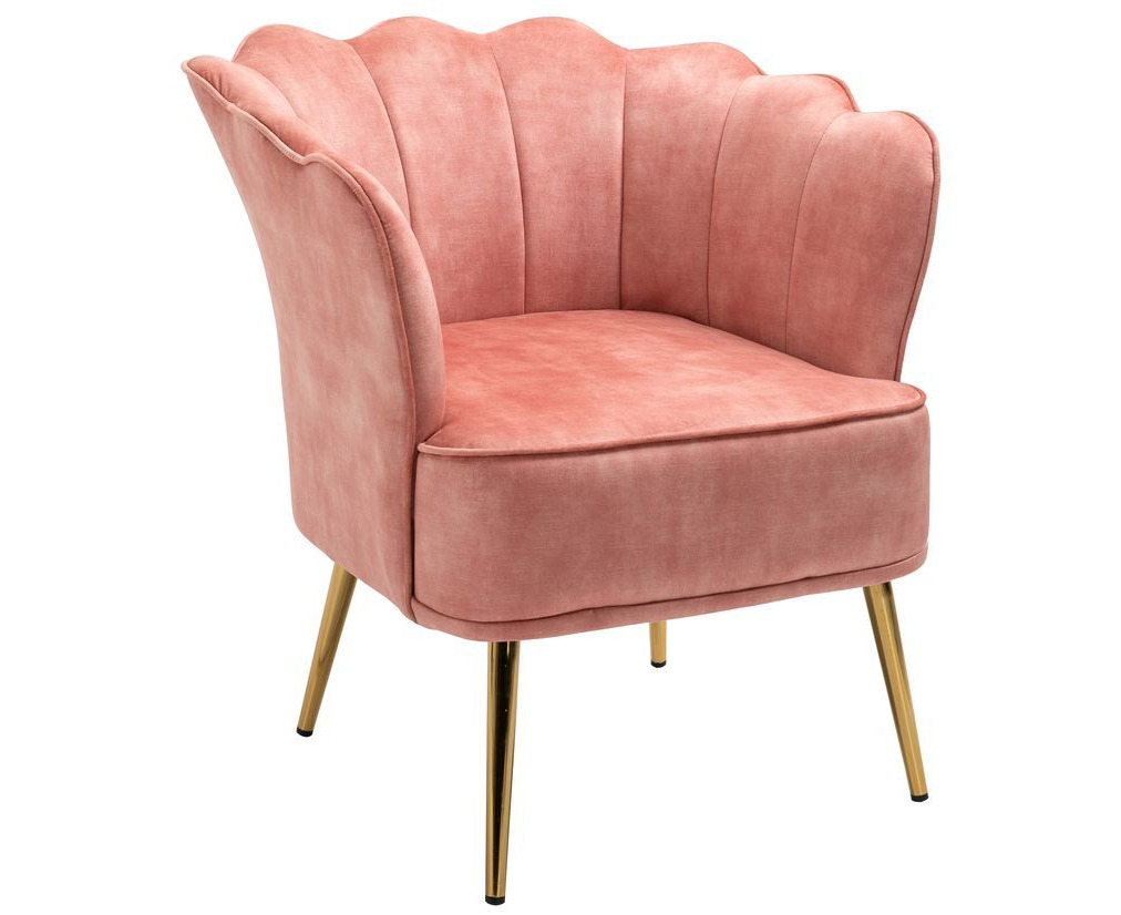 pink plush chair