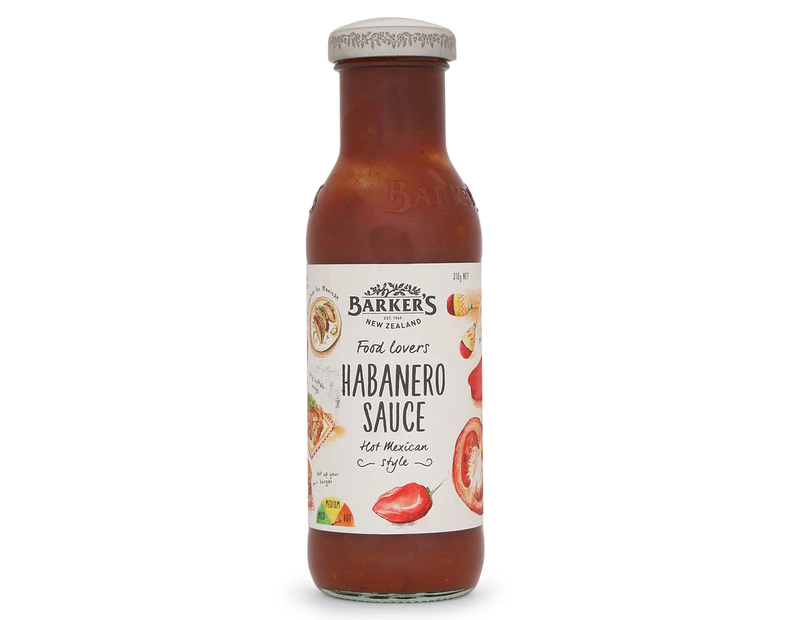 Barker's Food Lover's Habanero Sauce Hot 310g