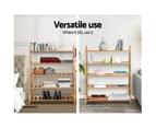 Artiss 5-Tier Bamboo Shoe Rack Organiser Storage Shelf Stand Shelves 6