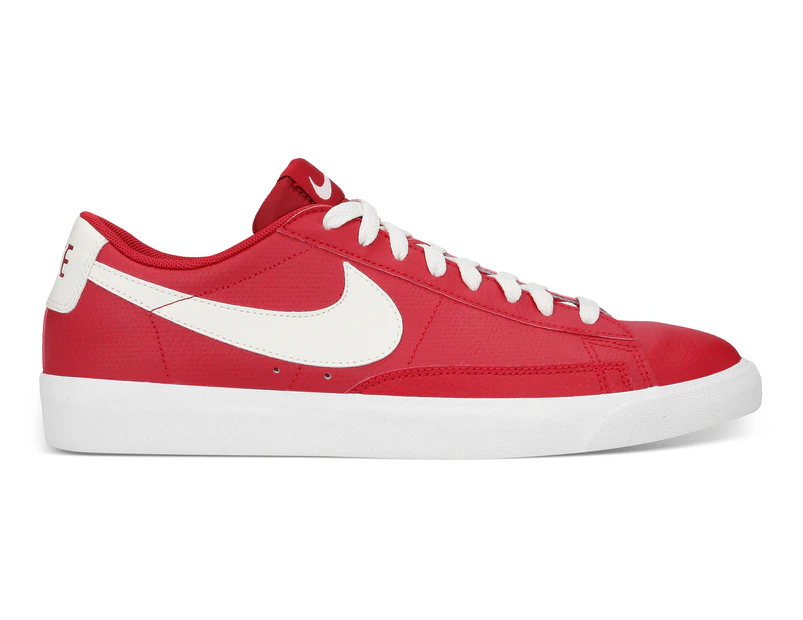 Nike Men's Blazer Low Leather Sneakers - Gym Red