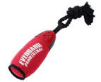 Paws & Claws 22cm Boxing Sand Bag Oxford Toy Fun Play Squeaky for Pet/Dog Red