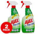 2 x 500mL Ajax Spray n' Wipe Multi-Purpose Surface Spray Baking Soda & Citrus