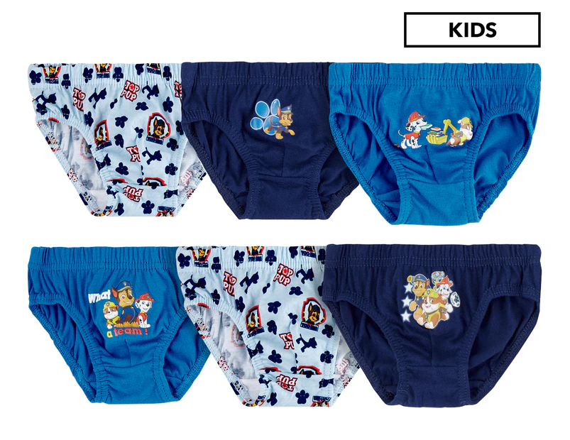Paw Patrol Kids' Printed Underwear 6-Pack - Blue/Multi