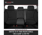 Nissan Navara NP300 D23 Dual Cab 2015-2017 TRADIES Rear Blk Canvas Seat Cover