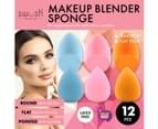 Swosh 12PK Makeup Sponge Contour Blend Conceal Round Flat Pointed Features 3