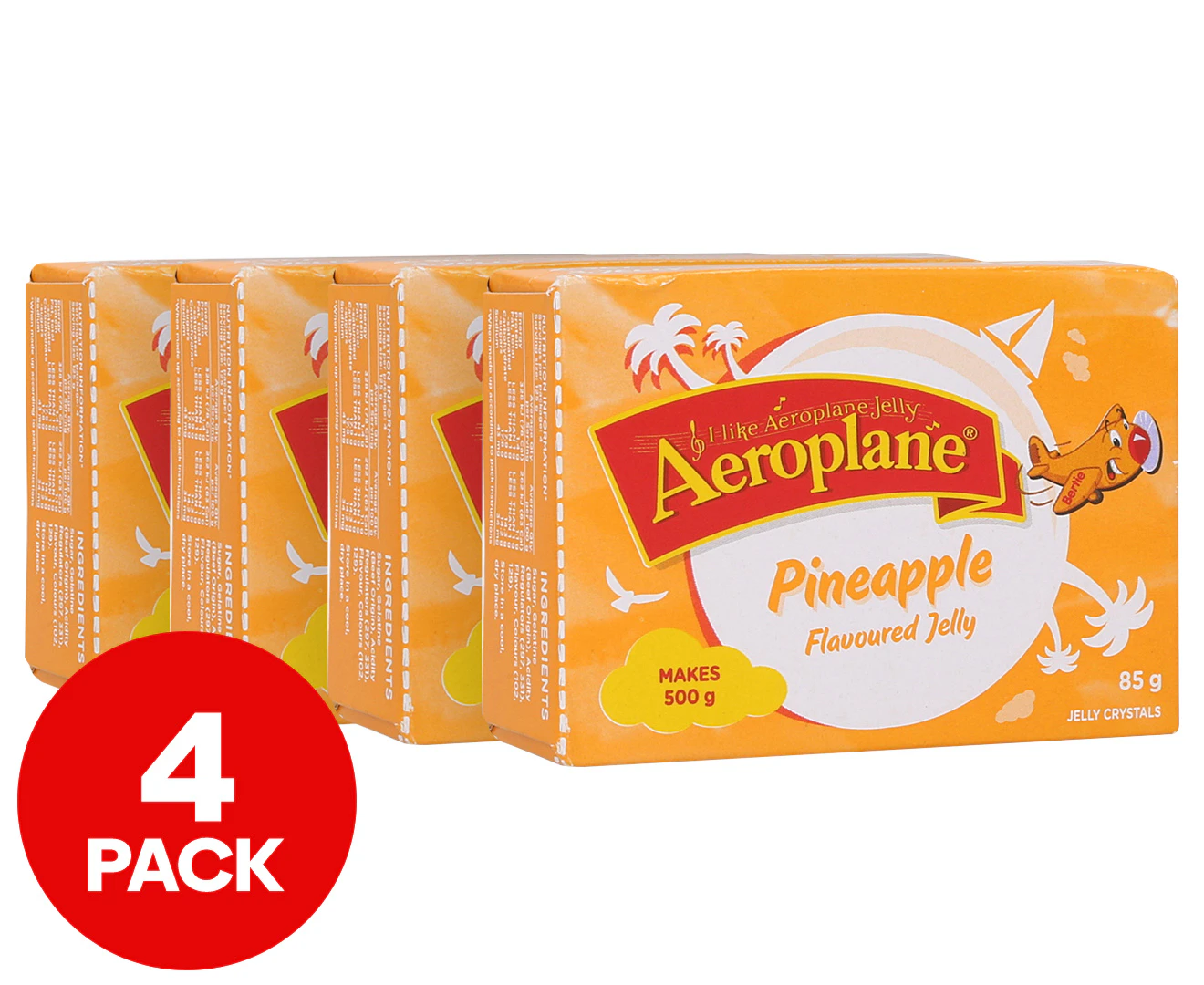 4 x Aeroplane Jelly Pineapple 85g