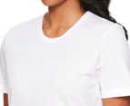 Bonds Women's Core Crewneck Tee / T-Shirt / Tshirt - White