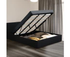 Levede Bed Frame Gas Lift Premium PU Leather Base Mattress Storage King Black