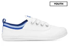 Volley Youth Boys' International Canvas Tennis Shoes - White/Blue