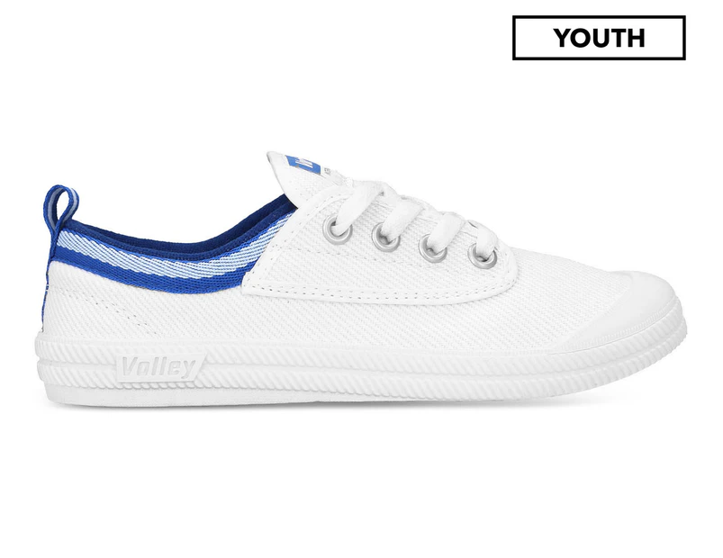 Dunlop Volleys International Volley Low Canvas Casual Mens Shoes - White/Blue