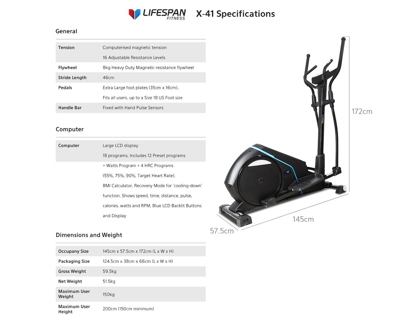 Lifespan premium cross discount trainer