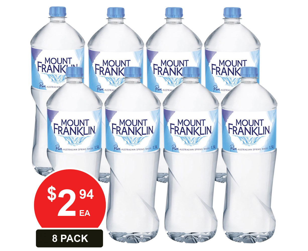 Mount Franklin Spring Water Bottle 1.5L