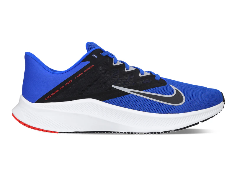 Nike Men's Quest 3 Running Shoes - Blue/Light Smoke Grey/Black/Red