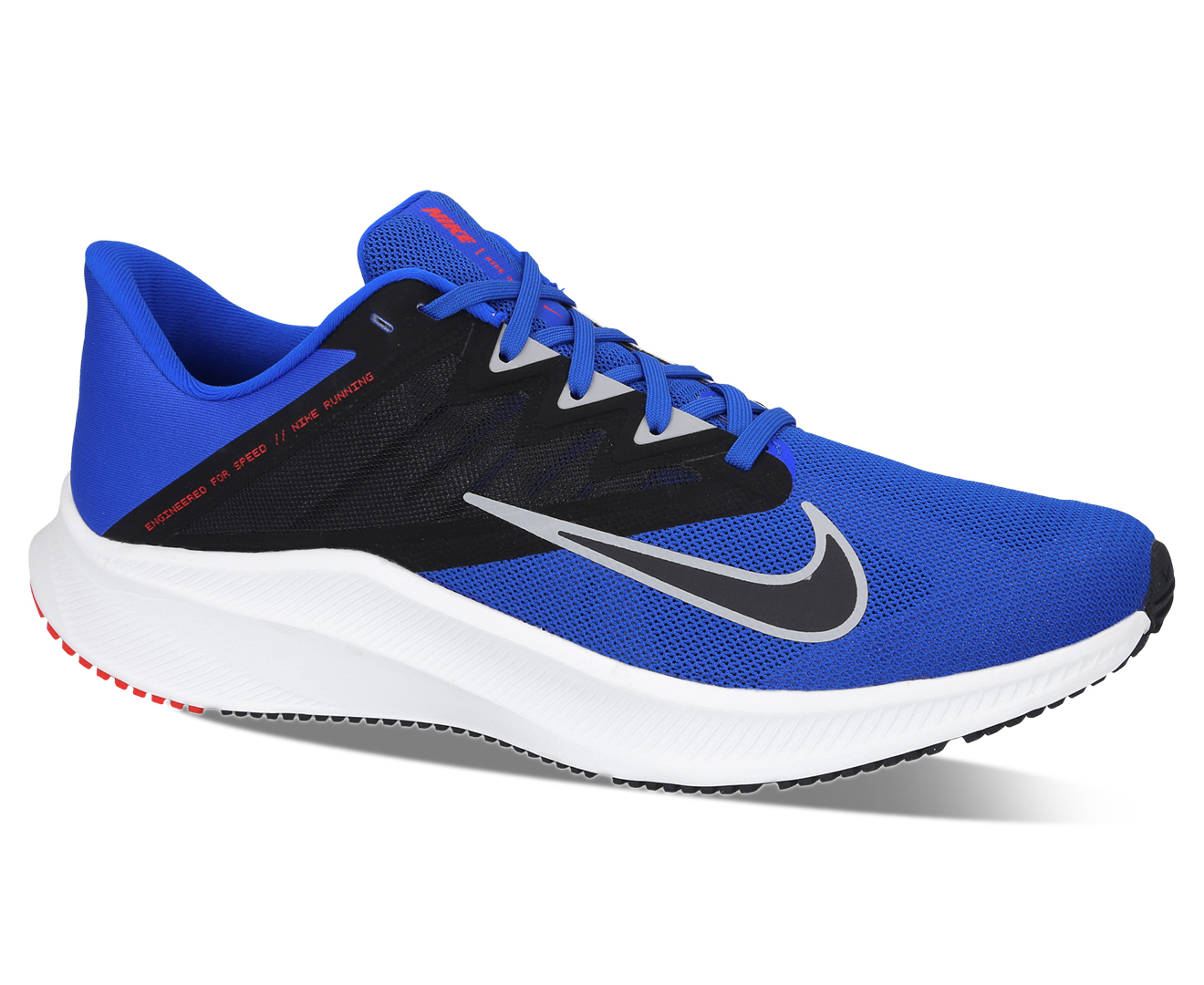 Nike Men's Quest 3 Running Shoes - Blue/Light Smoke Grey/Black/Red ...