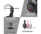 Fantech Gaming Headset 3.5mm Connector with Noise-Cancelling Mic RGB LED Light compatible with PC/Switch/Xbox/PS4 (MH87) (Pink)