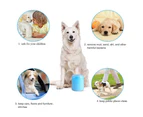 Dog Paw Cleaner Dog Grooming Dog Cleaning Dog Foot Washer-M-Blue