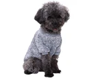 Pet Dog Clothes Knitwear Sweater Soft Thickening Warm Pup Shirt Winter Puppy-L-Gray