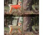 Reflective Reversible Dog Winter Coat Jacket with Harness/Leash Hole-XL-Orange &brown