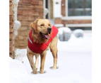 Reflective Dog Winter Jacket Sweaters Cold Weather Jacket Dog Warm Vest-4XL-Red