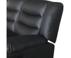 3+2 Seater Recliner Sofa In Faux Leather Lounge Couch in Black