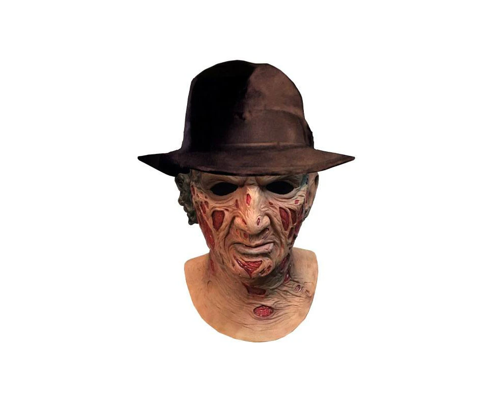 A Nightmare On Elm Street Deluxe Latex Mask with Hat Freddy Krueger