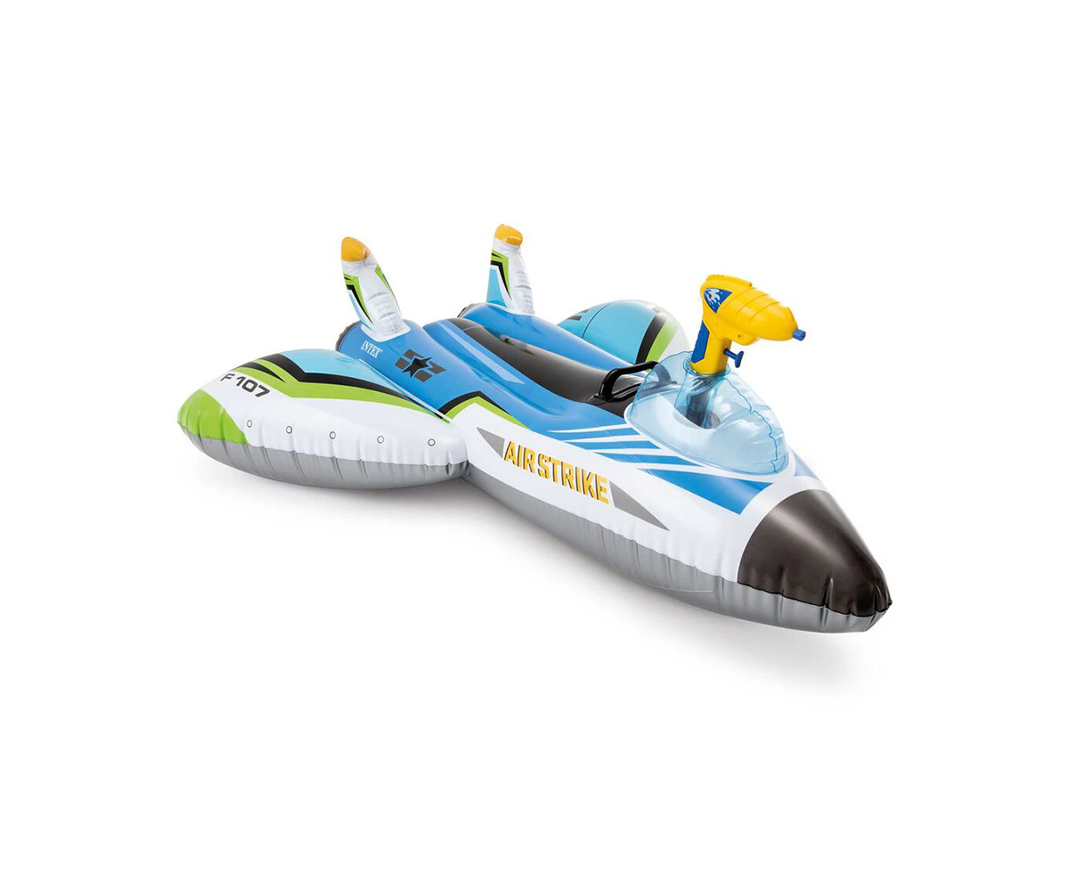 Intex 117cm Inflatable Water Gun Plane Ride-On/Float w/Handle Pool/Beach Toy Ast