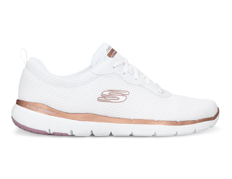 Skechers Women's Flex Appeal 3.0 First Insight Trainers - White/Rose Gold
