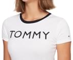 Tommy Hilfiger Women's Fave Tommy Crewneck Tee / T-Shirt / Tshirt - Bright White 5