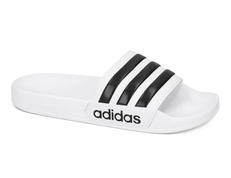Adidas Unisex Adilette Shower Sandal Slides - Cloud White/Core Black