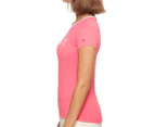 Tommy Hilfiger Women's Fave Tommy Crewneck Tee / T-Shirt / Tshirt - Putt Pink