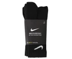 Nike Unisex Everyday Cotton Cushioned Crew Training Socks 3-Pack - Black