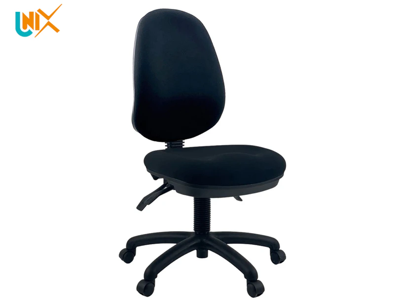 Unix DIEGO AFRDI High Back Ratchet Adjustable Office Chair - Black