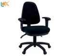 Unix FRASER High Back Adjustable Arms Handwheel Office Chair - Black