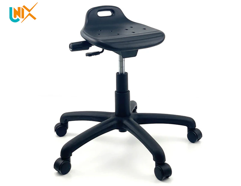Unix CURRIE Sit-Stand Office Lab Stool - Blue