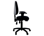 Unix FRASER High Back Adjustable Arms Handwheel Office Chair - Black