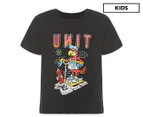 Unit Boys' Scoot Crewneck Tee / T-Shirt / Tshirt - Black