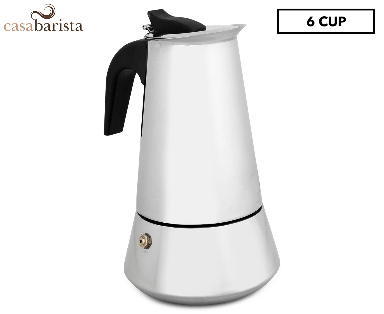 Casa Barista Roma 6-Cup Stainless Steel Espresso Maker