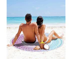 Classic Colored Kaleidoscope on Multipurpose Quick Dry Sand Proof Round Beach Towel 40007-8