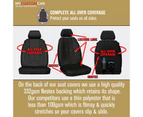 For Toyota Prado 150S 2009-2021 PU Leather FRONT Seat Covers Waterproof Car