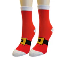 Christmas Socks Santa Fleece Slipper Socks Red Stocking Xmas Gifts-Xmas Short Socks - Xmas Short Socks