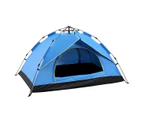 Automatic Camping Tent for 3-4 Persons Outdoor Quick Open UV Protection Waterproof Blue
