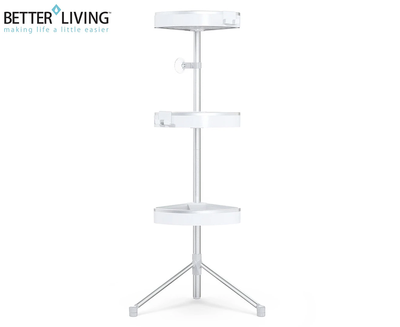 Better Living HiRISE 3-Tier Standing Shower Caddy