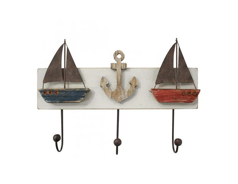 Metal/Wood 28.5cm Boat/Anchor Hooks Home Decor/Decoration Clothing/Towel Storage