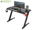 Eureka Ergonomic Z1S PC Gaming Office Desk with RGB Lights, Retractable Cup Holder & Headset Hook, Black 1