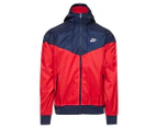 Nike Sportswear Men's Windrunner Hooded Jacket - University Red/Midnight Navy/White