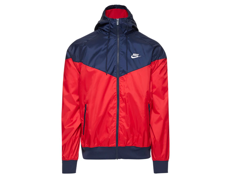 Nike Sportswear Men's Windrunner Hooded Jacket - University Red/Midnight Navy/White