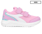 Diadora Girls' Falcon Junior V Sneakers - Pink Lady/White