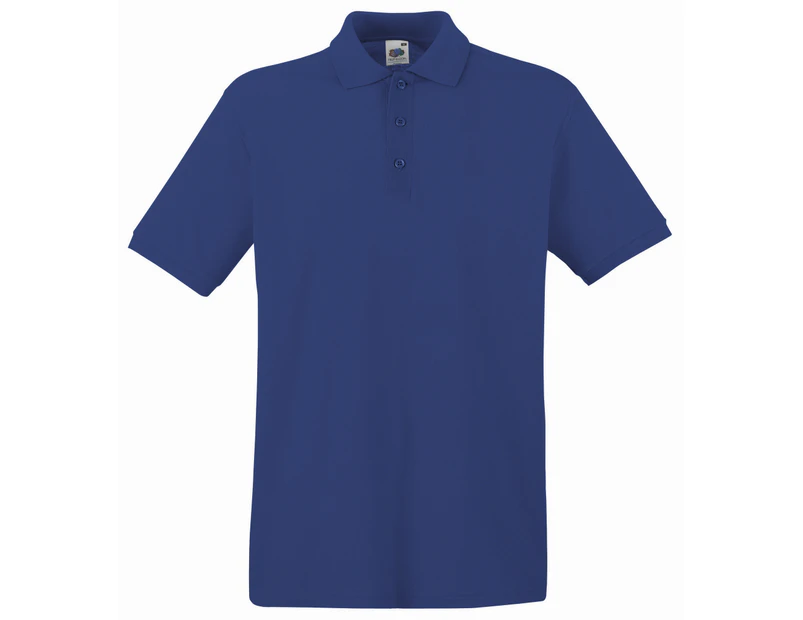 Fruit Of The Loom Premium Mens Short Sleeve Polo Shirt (Navy) - BC1381