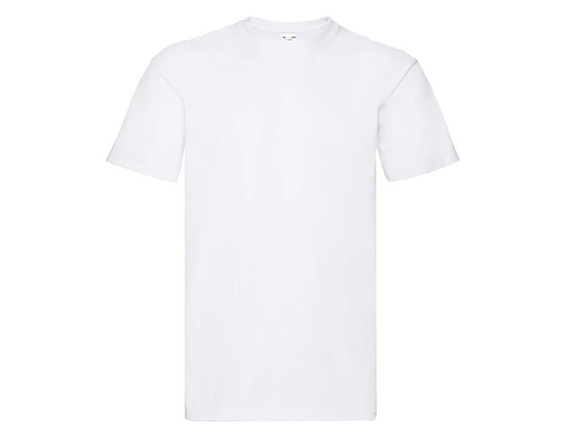 Fruit Of The Loom Mens Super Premium Short Sleeve Crew Neck T-Shirt (White) - BC333
