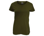 Fruit Of The Loom Womens Short Sleeve Lady-Fit Original T-Shirt (Classic Olive) - RW4724
